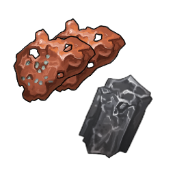 Two copper ores and one tin ore 